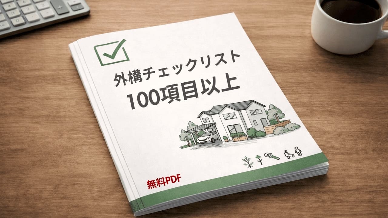 外構工事のチェックリストのイラスト