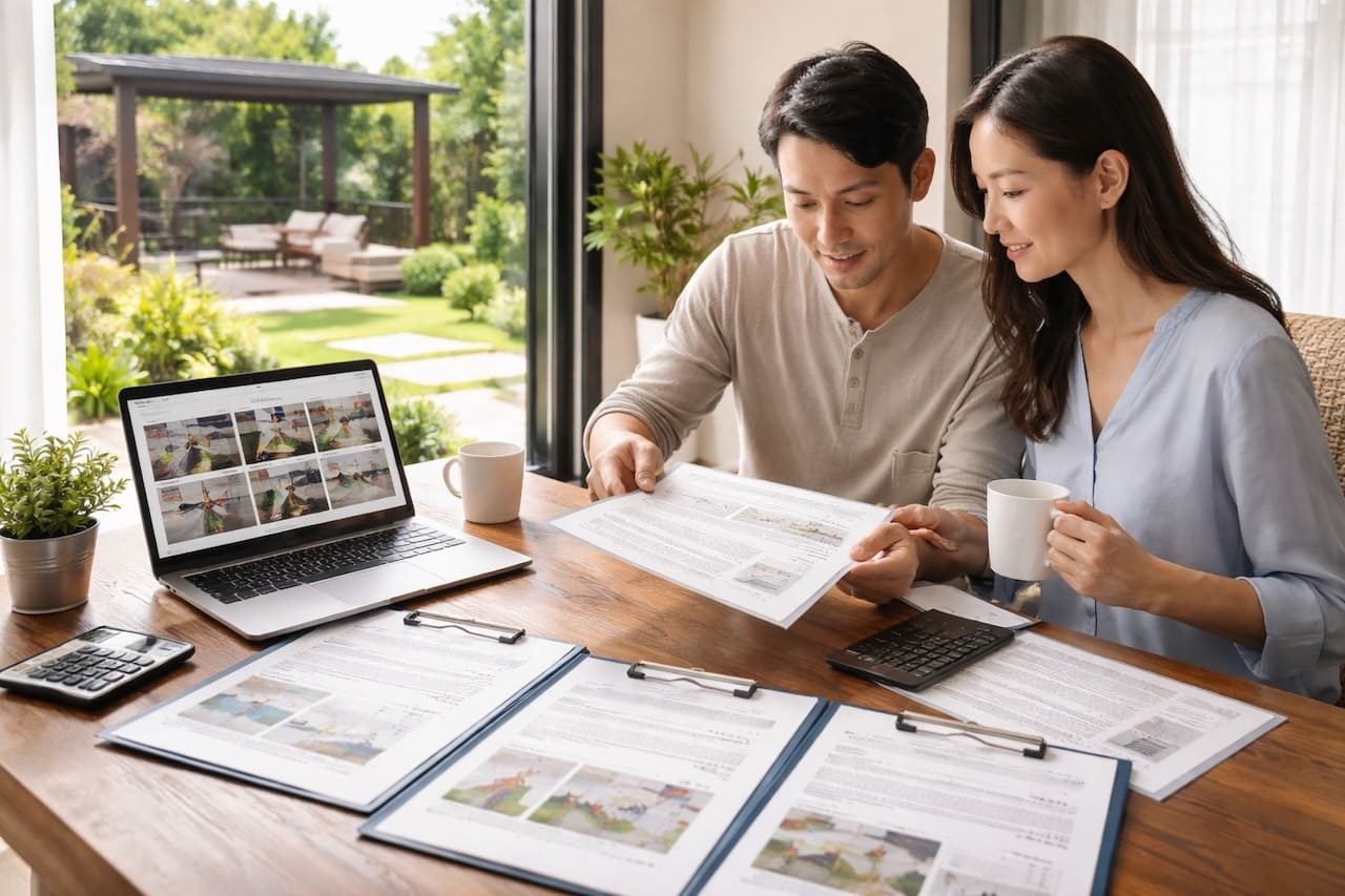 外構の一括見積もりを試す夫婦