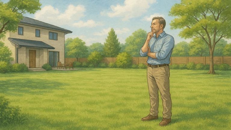 敷地90坪の外構に悩む人