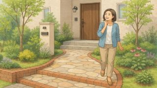 外構のおしゃれなアプローチ画像