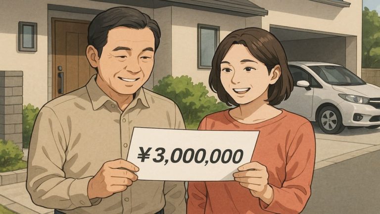 300万円の外構工事費用を確認する夫婦