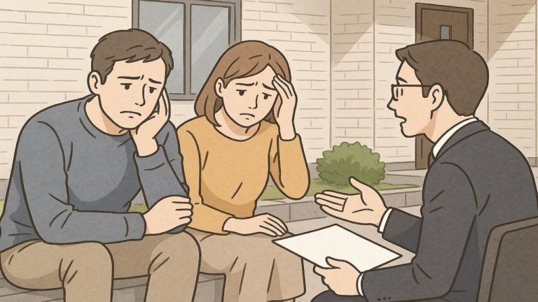 外構のローンが通らないことに悩む夫婦