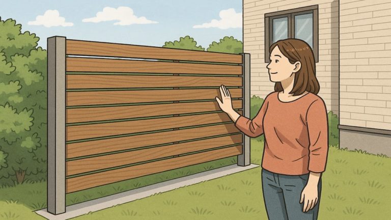 外構の目隠しに悩む女性