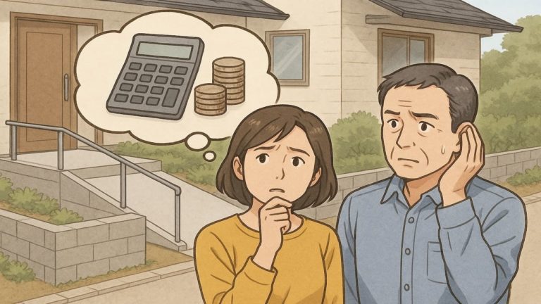 外構スロープの費用に悩む夫婦