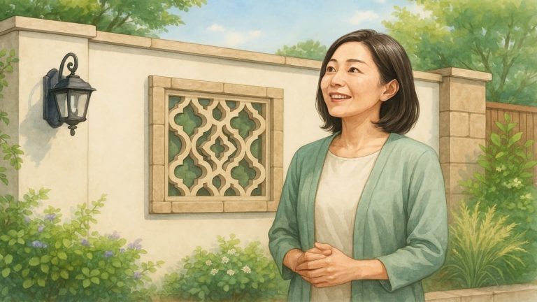 外構の壁がおしゃれな画像