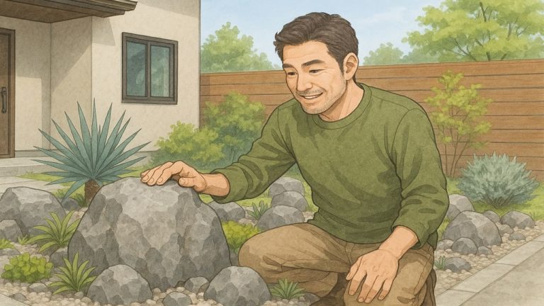 ロックガーデンを取り入れた外構工事