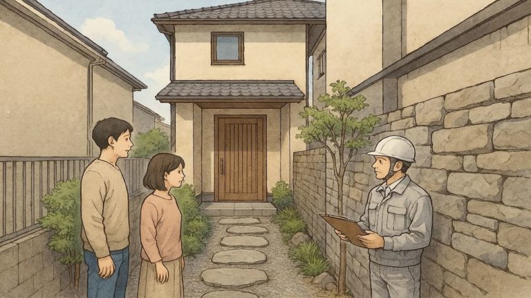 狭い土地の外構アプローチ の画像