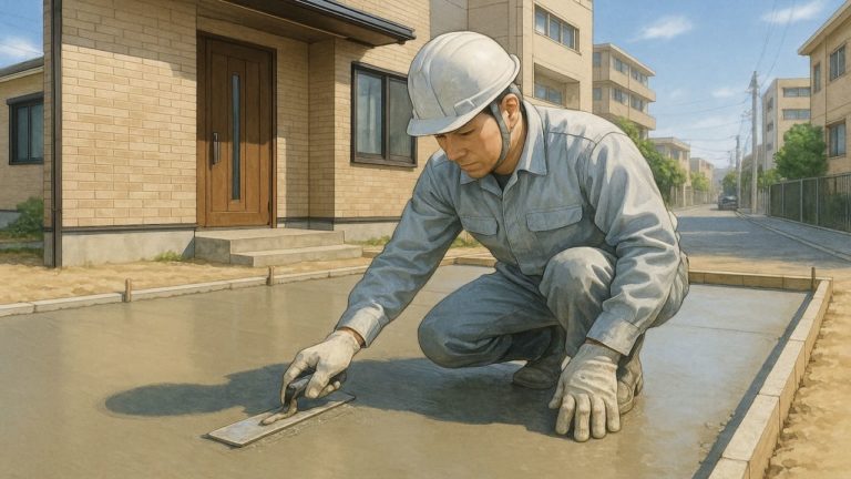 江戸川区の外構や庭に土間コンクリートを施工した画像