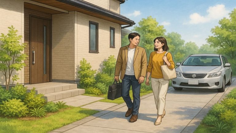 外構で玄関から車までの動線を設計