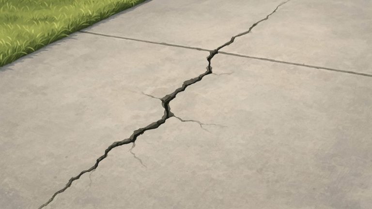 外構コンクリートのひび割れ原因についての画像