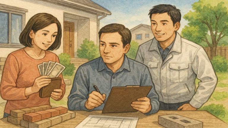 外構工事を120万円で計画する夫婦