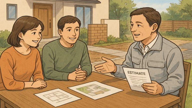 外構費用が60万円と説明される夫婦