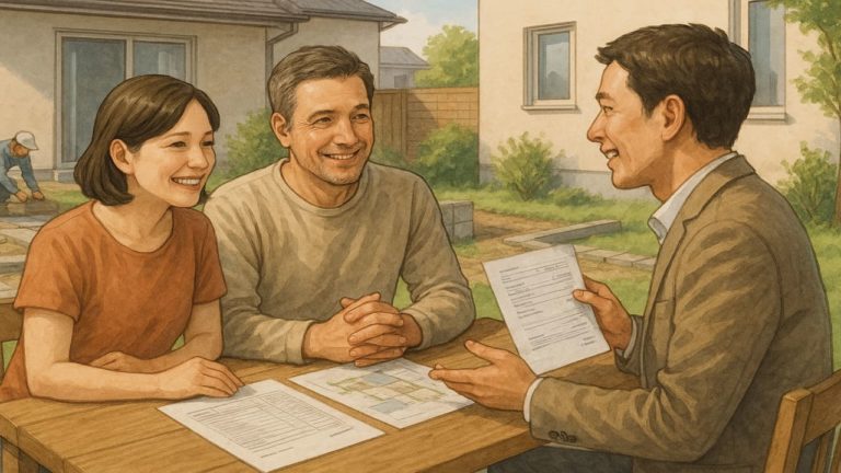 外構費用が70万円と説明される夫婦