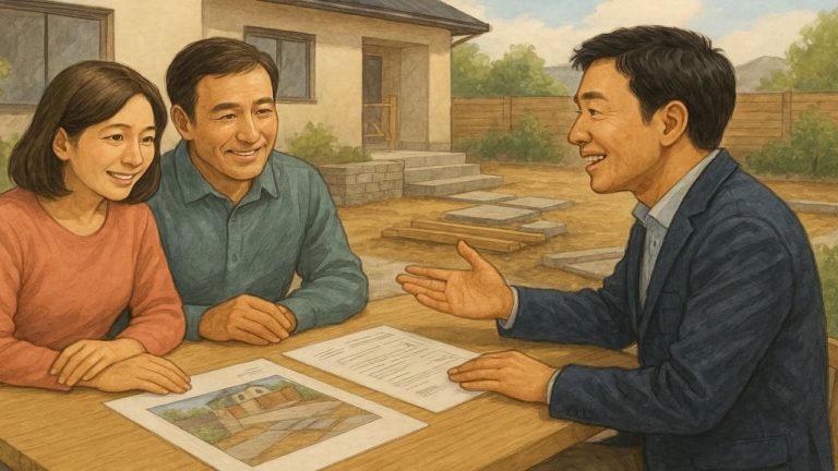 外構費用が900万円と説明される夫婦