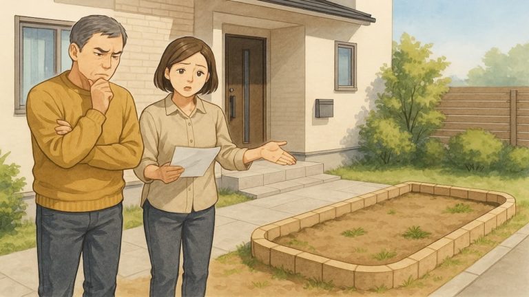 外構に花壇スペースが必要か悩む夫婦