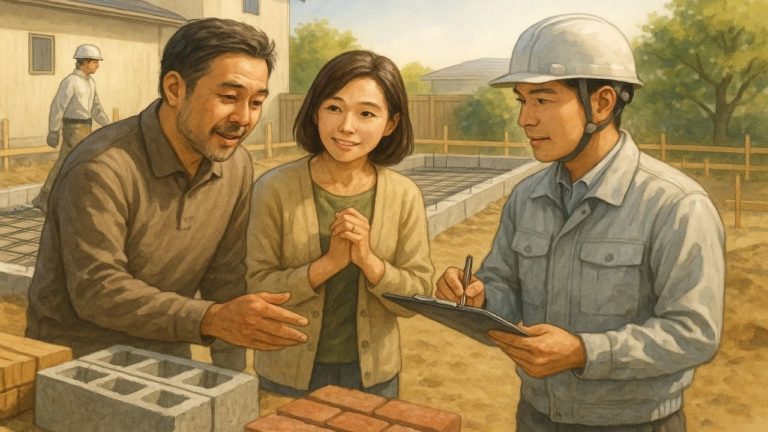 外構基礎工事の費用を話し合う人