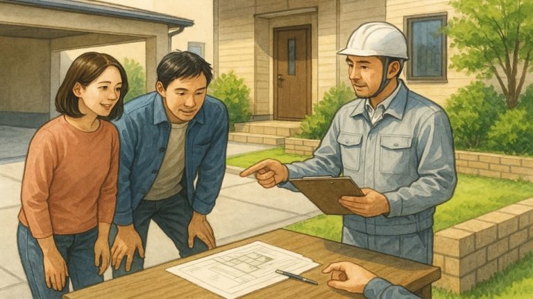 外構の検査をする業者