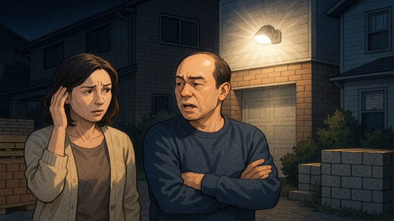 外構ライトは近所迷惑なのか不安な夫婦？