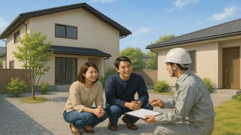 お金のかからない外構を検討する夫婦