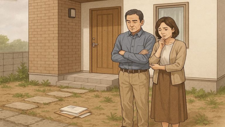 外構工事がまだ始めっていなくポストに悩む夫婦