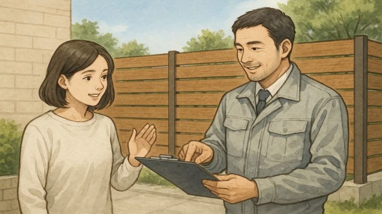 外構の目隠しを10万以内でやりたい女性