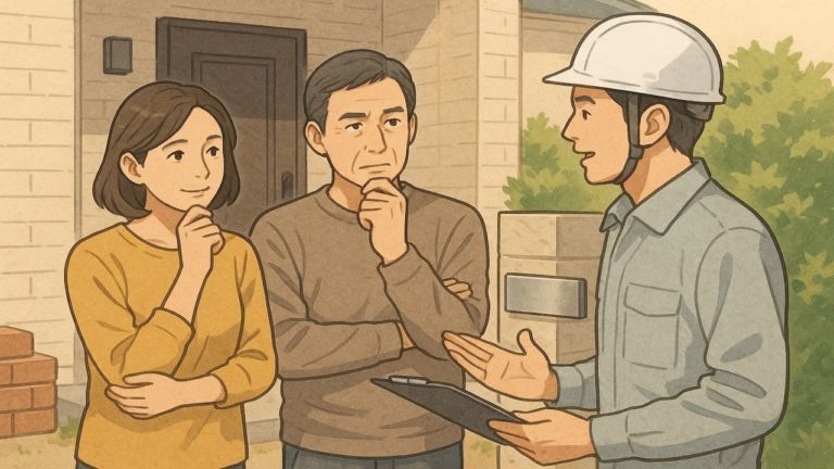 外構のサインに悩む夫婦