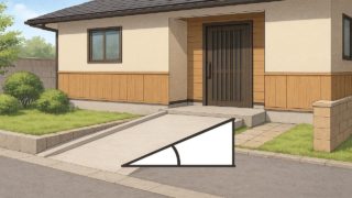 外構スロープ勾配の基準を示した画像