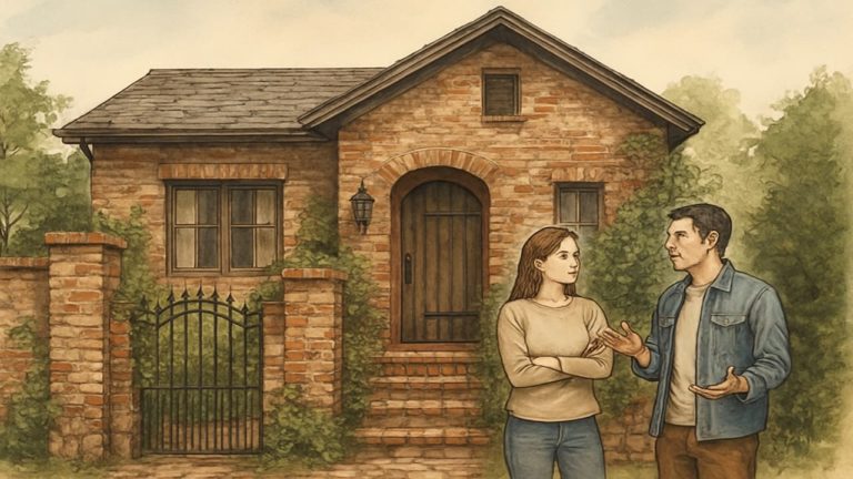 外構をヴィンテージ風デザインにした画像