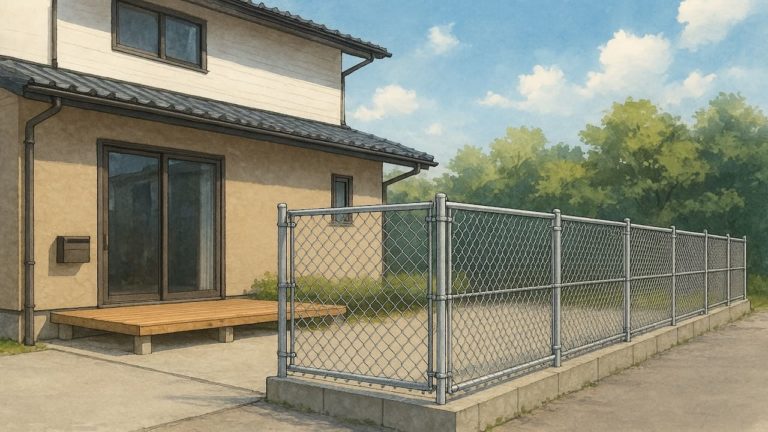 アメリカンフェンスを設置した外構