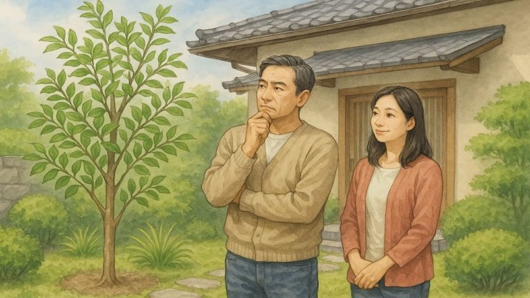 庭木で風水を考える夫婦