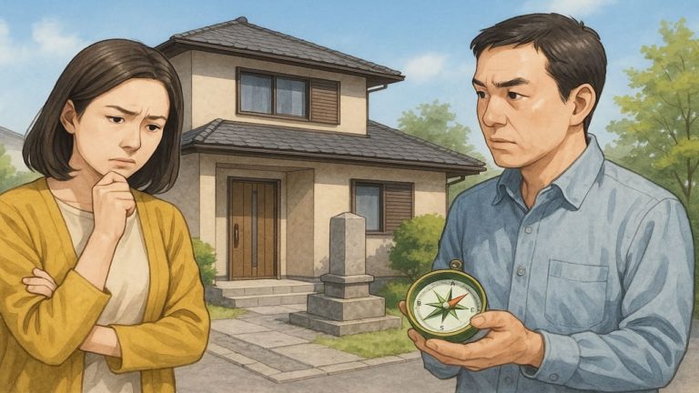 風水で鬼門対策を考える夫婦