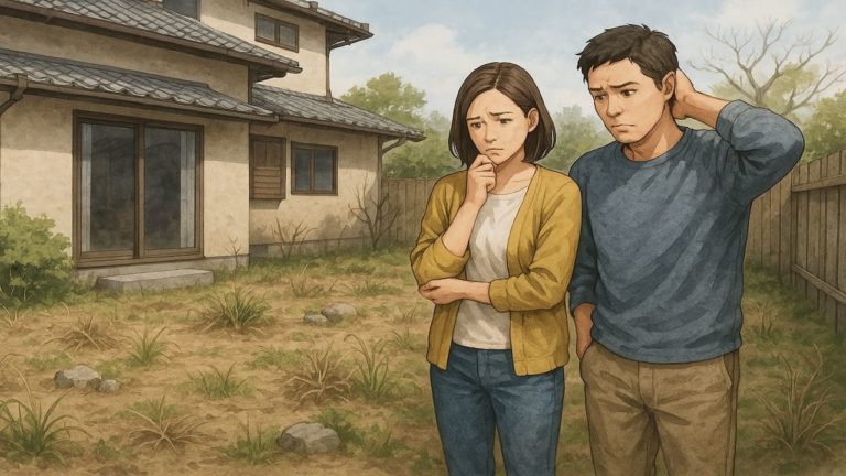 荒れた庭をどうにかしたい夫婦