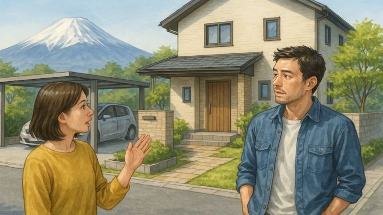 富士市の外構費用に悩む夫婦