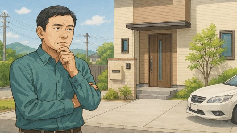 八戸市の外構費用に悩む男性