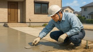 【一宮市の外構工事】駐車場の土間コン費用はいくら?事例で解説 一宮市の外構や庭に土間コンクリートを施工した画像