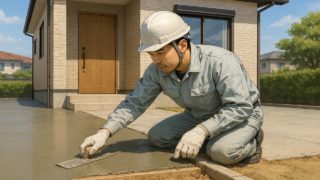 伊丹市の外構や庭に土間コンクリートを施工した画像