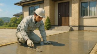 【川西市】土間コンの見積もり、1台分〜3台分まで比較 川西市の外構や庭に土間コンクリートを施工した画像