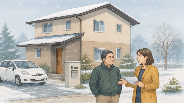 北広島市の外構費用に悩む男性