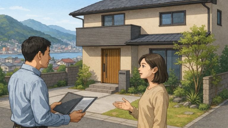 呉市の外構費用に悩む女性