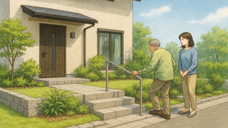 外構の段差解消アイデアの画像