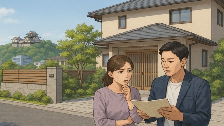 松山市の外構費用に悩む夫婦