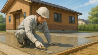 都城市の外構や庭に土間コンクリートを施工した画像