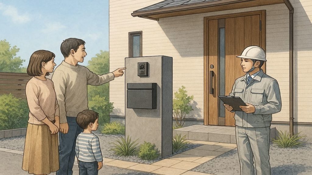 モダンなおしゃれ門柱の画像