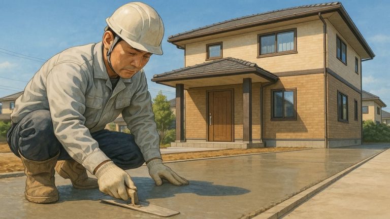 太田市の外構や庭に土間コンクリートを施工した画像