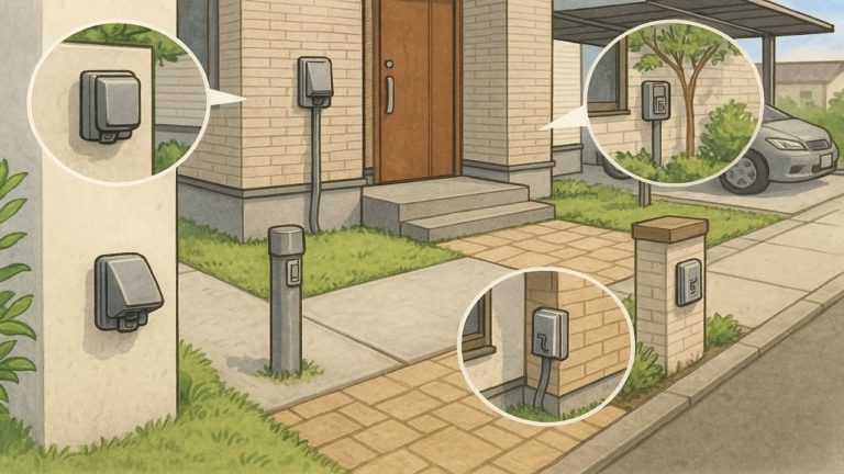 外構の屋外コンセント設置場所