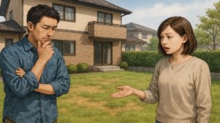 庭の芝生をやめたい女性