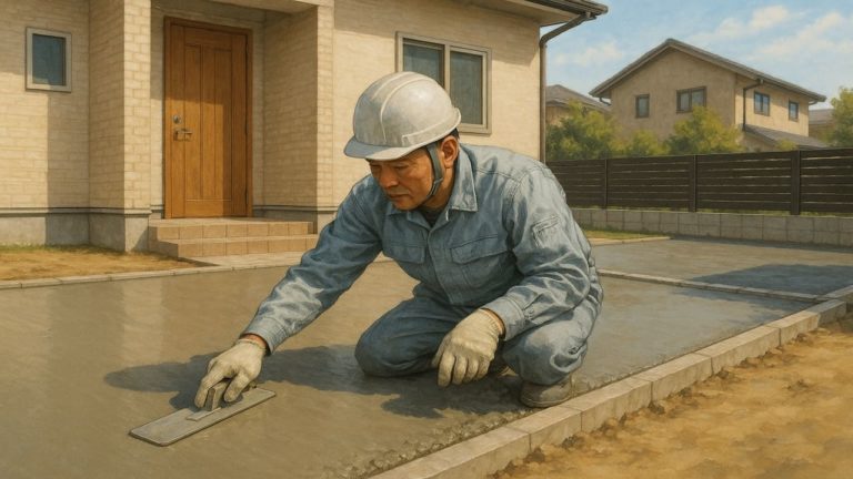 埼玉県の外構や庭に土間コンクリートを施工した画像