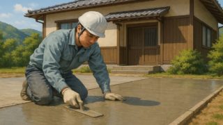 【島根県】土間コンで外構の印象アップ!プロが教える施工ポイント 島根県の外構や庭に土間コンクリートを施工した画像