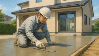 【吹田市】プロが教える土間コン工事の失敗例と対策 吹田市の外構や庭に土間コンクリートを施工した画像