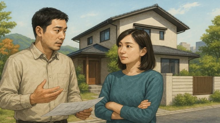 多摩市の外構費用に悩む女性